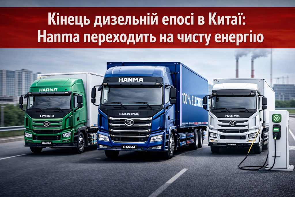 Електричні та гібридні вантажівки Hanma після відмови від дизеля в Китаї