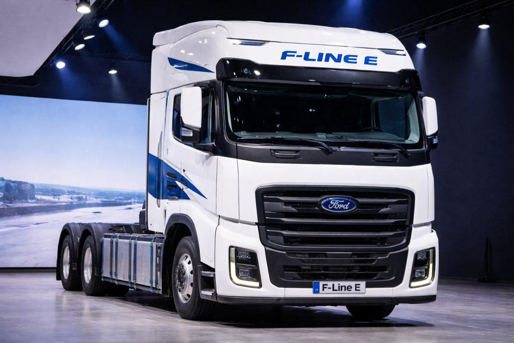 Електрична вантажівка Ford F-Line E під час офіційної презентації