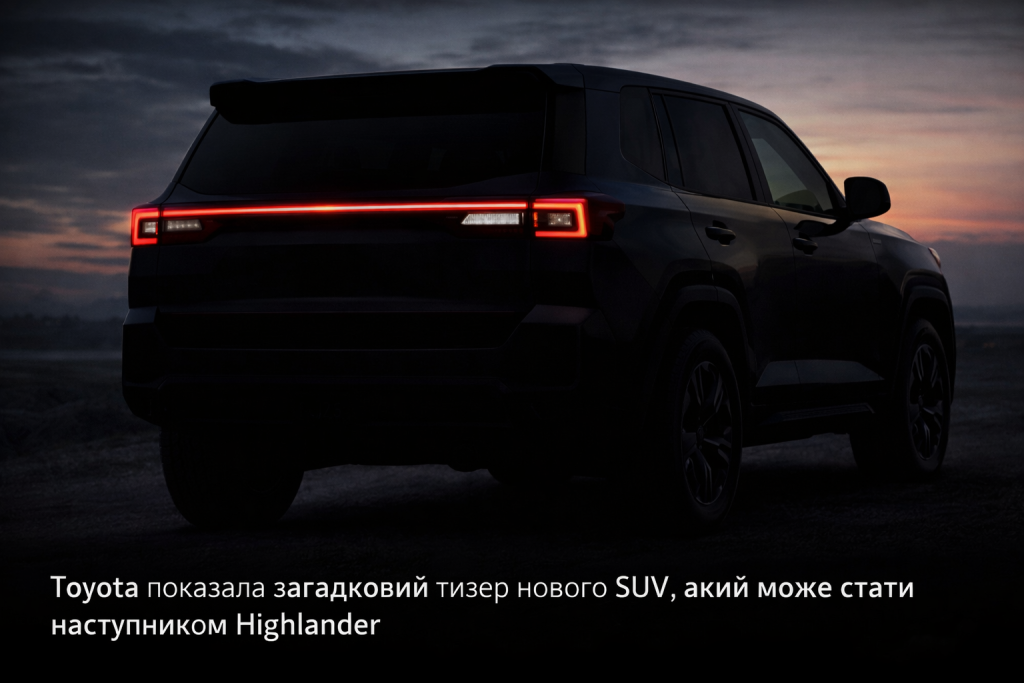 Тизер нового SUV Toyota з квадратним дизайном і LED-ліхтарями