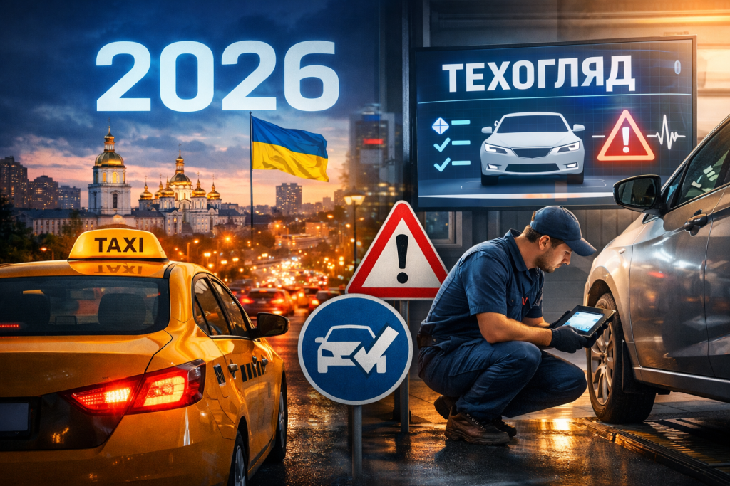 Реформа таксі та технічного огляду автомобілів в Україні у 2026 році