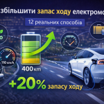 Як збільшити запас ходу електромобіля та ефективно використовувати заряд батареї