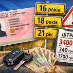 МВС оновило вікові вимоги для отримання водійських прав та розміри штрафів в Україні