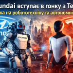 Hyundai та Tesla у гонці робототехніки 2026 — гуманоїдні роботи та автономні авто