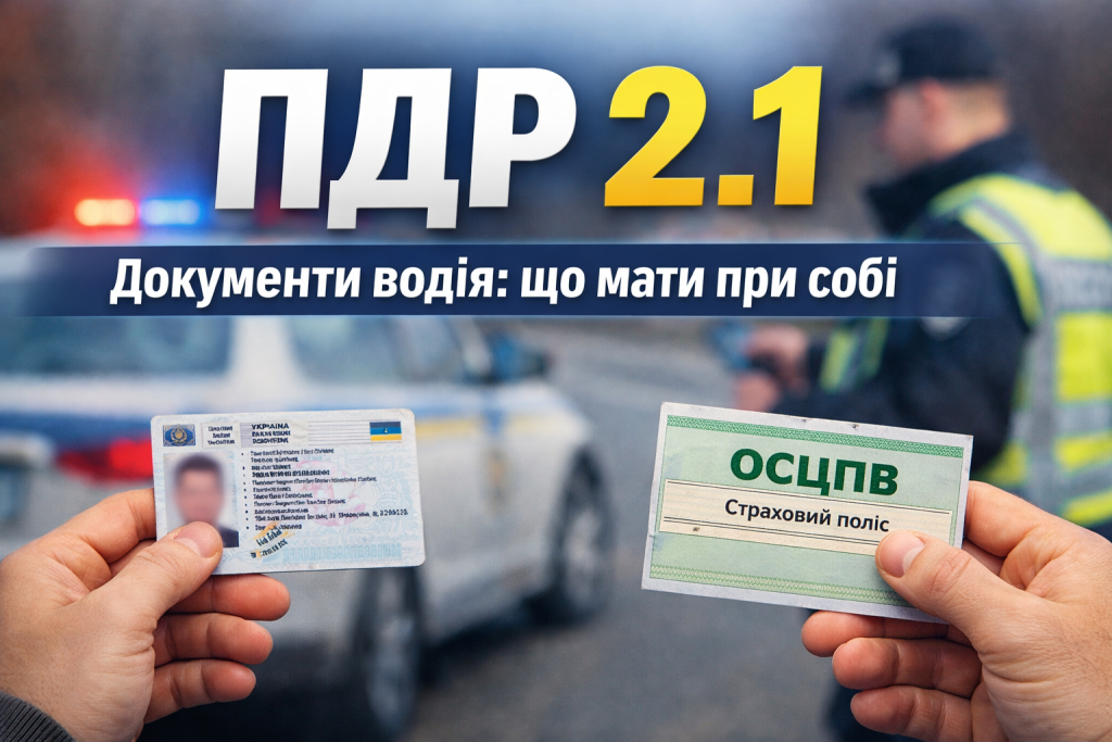 ПДР 2.1 — документи водія при перевірці поліцією: посвідчення та страховий поліс ОСЦПВ