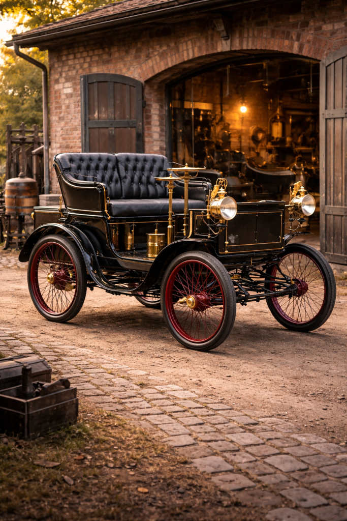 Benz Patent-Motor Car 1898 — ранній автомобіль Benz із одноциліндровим бензиновим двигуном і класичною відкритою конструкцією