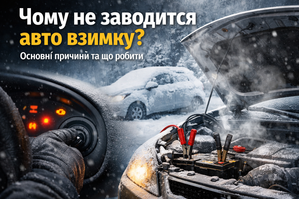 Автомобіль не заводиться взимку: водій повертає ключ запалювання, акумулятор під капотом у мороз