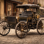 Daimler Motor Carriage 1886 — перший чотириколісний автомобіль із бензиновим двигуном