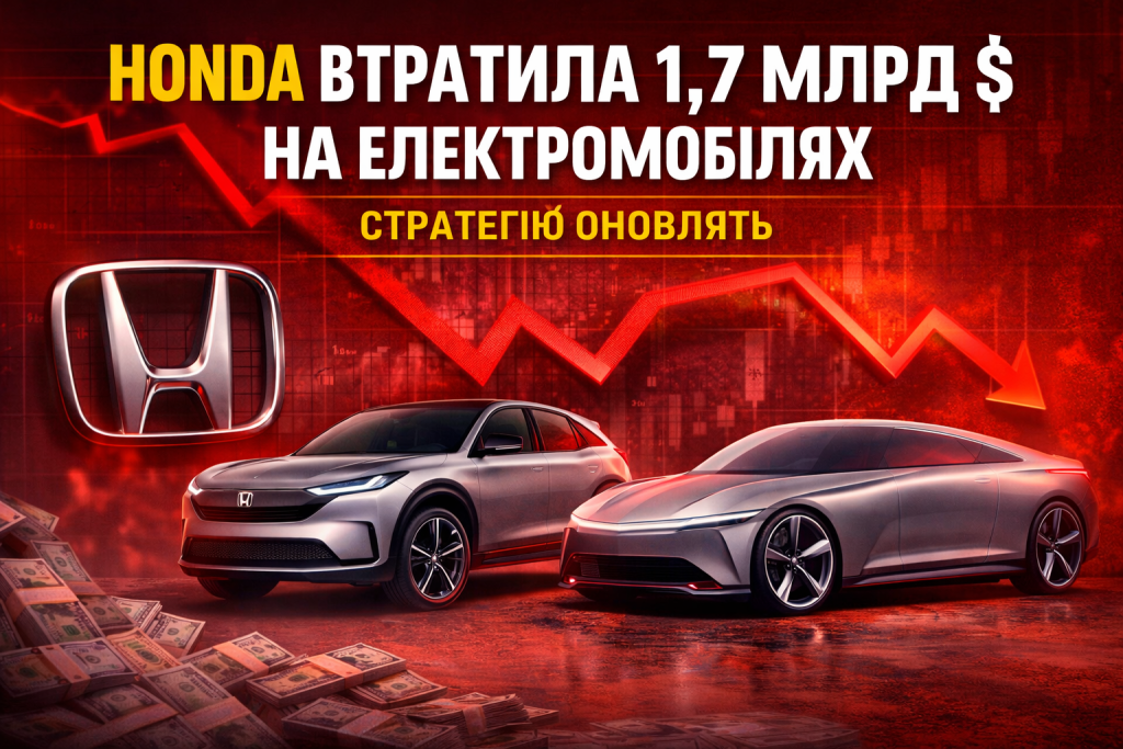 Honda зазнала збитків 1,7 млрд доларів через розвиток електромобілів