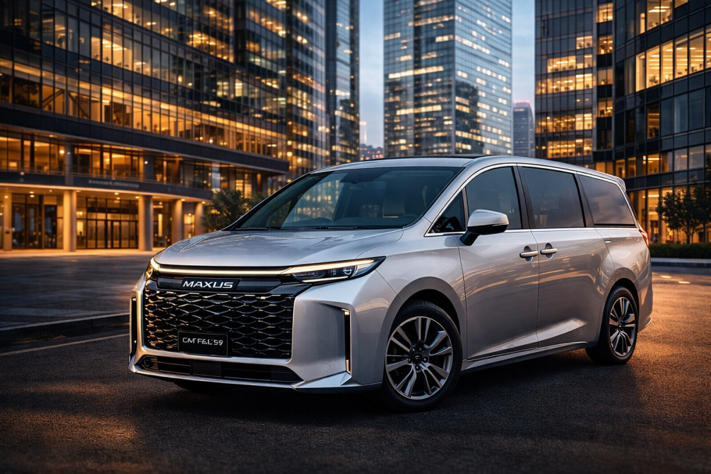 Maxus Mifa 9 — великий електричний 7-місний бізнес-вен у міському середовищі