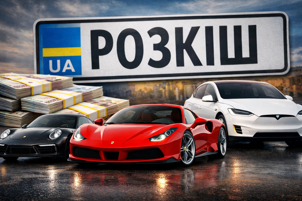 Податок на розкіш автомобілів в Україні 2026 — преміальні авто Ferrari, Porsche і Tesla та гроші гривні