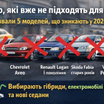 Авто, які вже не підходять для таксі у 2026 році: Daewoo Lanos, Chevrolet Aveo, Renault Logan, Skoda Fabia та Volkswagen Polo