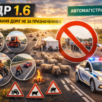 ПДР пункт 1.6 — використання автомобільної дороги не за призначенням, тимчасове перекриття дороги та роботи на проїзній частині