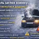 Дизельний автомобіль заглох узимку на трасі: водій біля відкритого капота в морозну погоду