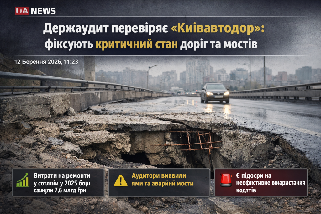 держаудит перевіряє київавтодор — критичний стан доріг та мостів у києві