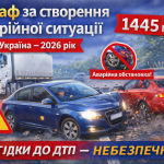 Штраф за створення аварійної ситуації в Україні 2026 — небезпечний маневр автомобіля, різке гальмування та штраф 1445 грн