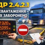ПДР 2.4.2.1 перевищення вагових норм вантажного автомобіля габаритно-ваговий контроль