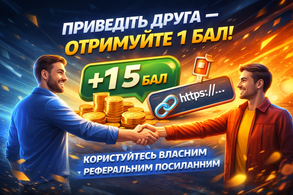 Реферальна акція AutoChronicleHub — приведіть друга та отримайте 1 бал