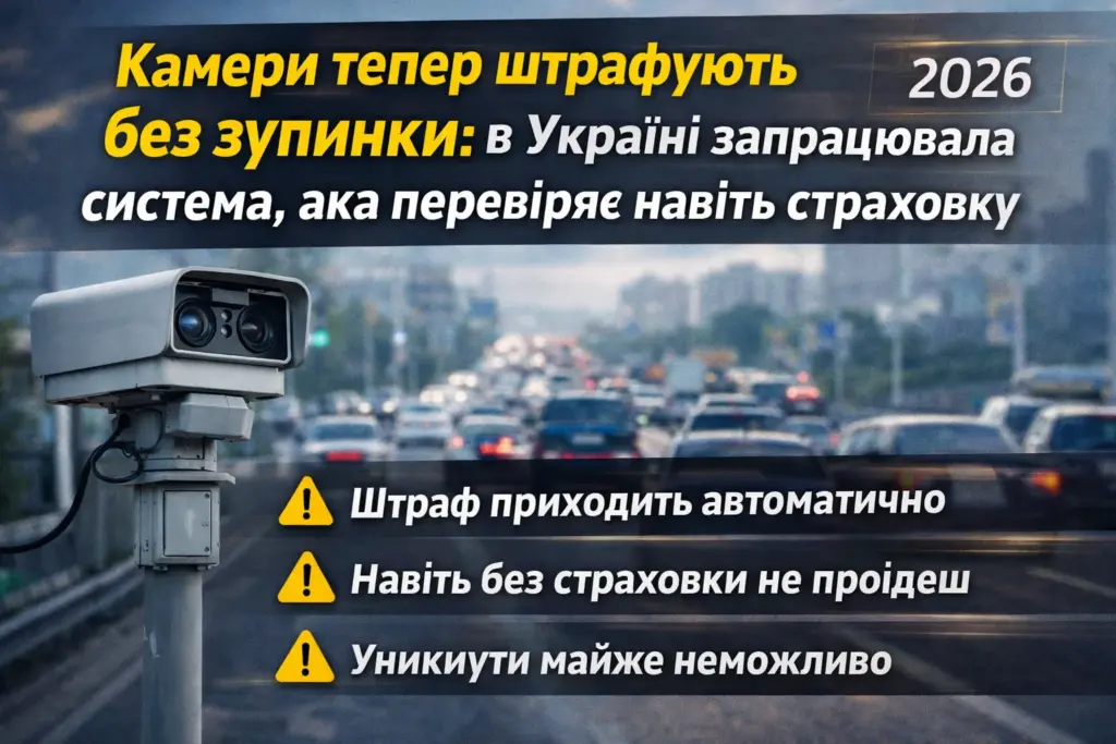Камери автоматично штрафують водіїв в Україні 2026 система контролю доріг