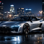 електричний спорткар Audi 2027 концепт сучасний дизайн нічне місто