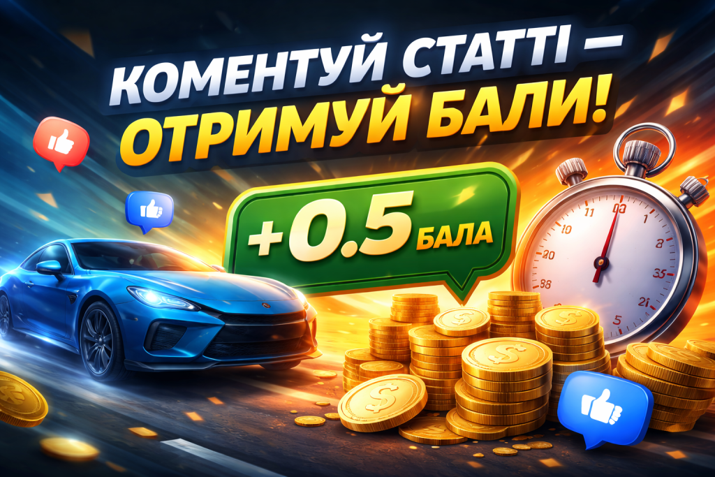 Акція коментарів на AutoChronicleHub — отримуй 0.5 бала за кожен коментар