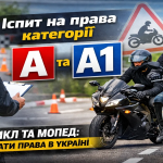 іспит на отримання водійських прав категорій A та A1 у сервісному центрі МВС