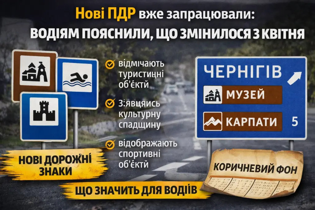 нові ПДР Україна зміни дорожні знаки квітень