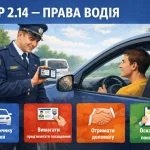 ПДР 2.14 права водія під час зупинки поліцією право знати причину зупинки та вимагати посвідчення