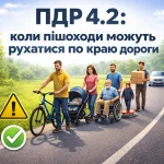 пдр 4.2 коли пішоходи можуть рухатися по краю проїзної частини
