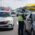 штраф за в'їзд у колону транспортних засобів із супроводженням поліції в Україні