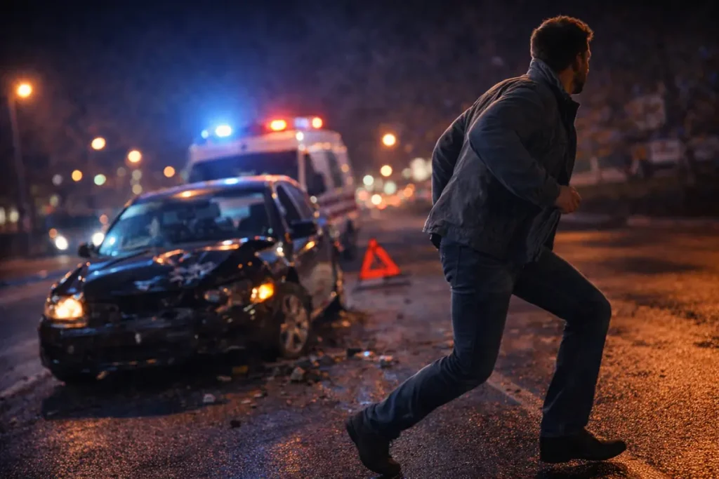 Водій залишає місце дорожньо транспортної пригоди після аварії