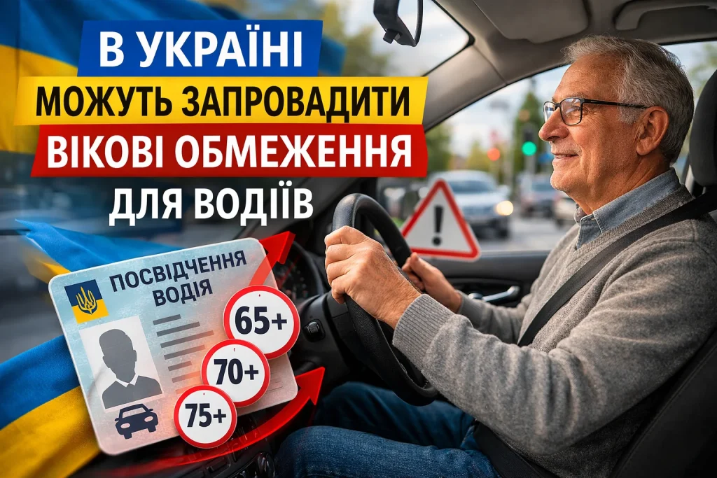 вікові обмеження для водіїв в Україні після 65 70 та 75 років