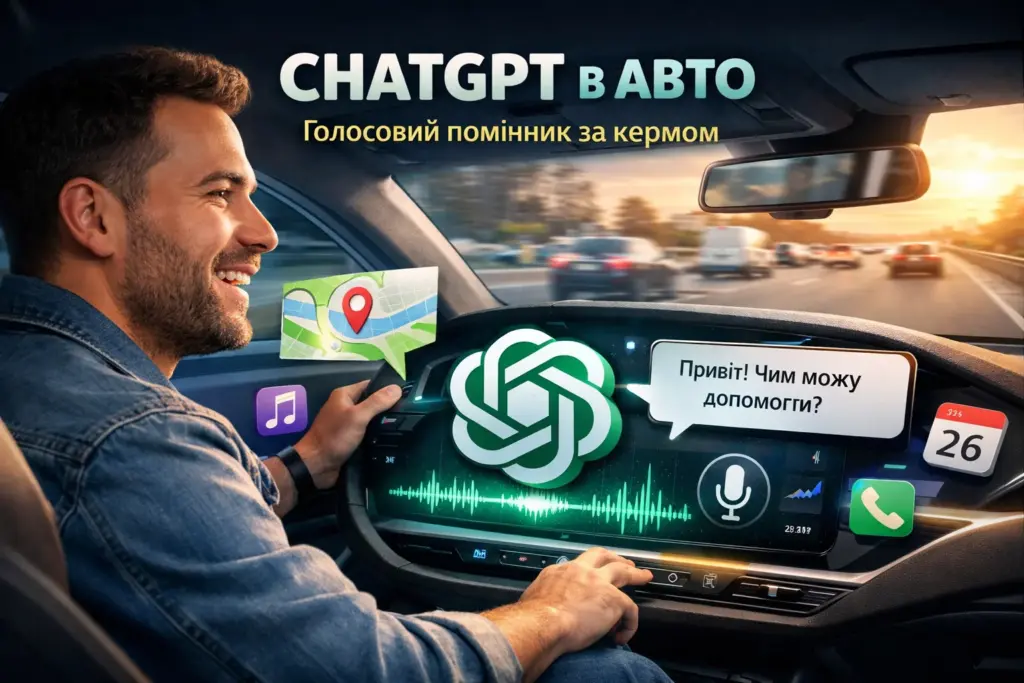 ChatGPT у автомобілі через CarPlay — голосове керування та AI-помічник для водія