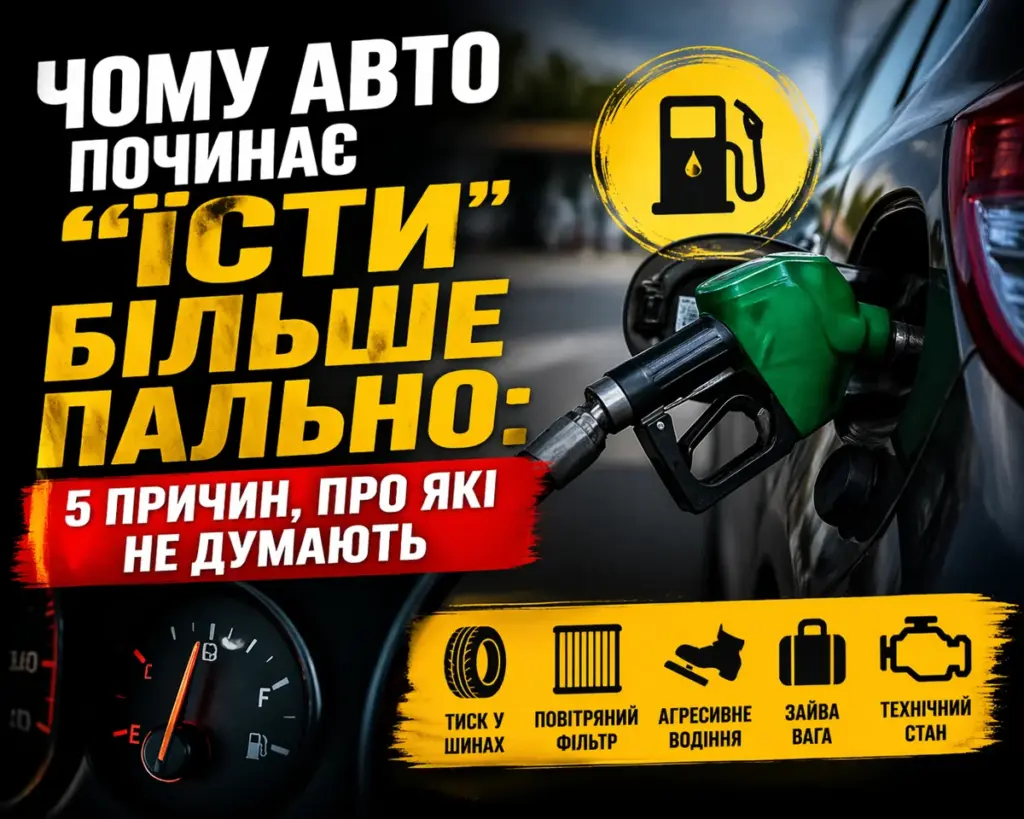 Чому авто витрачає більше пального — основні причини перевитрати бензину та дизеля