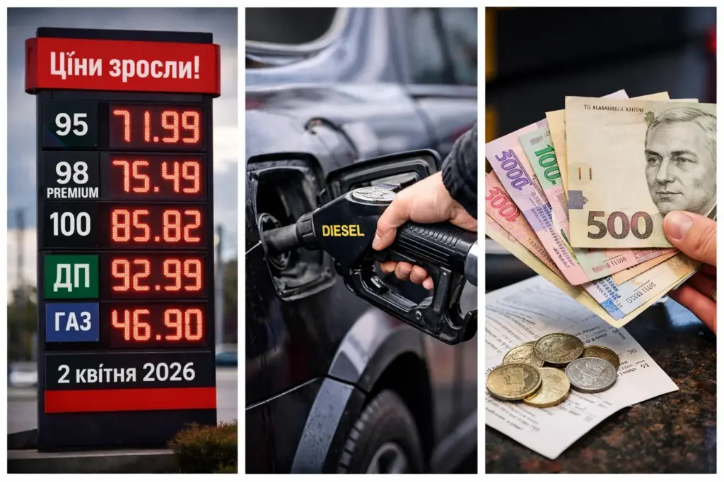 ціни на пальне в Україні квітень 2026 — дизель до 93 грн бензин і газ подорожчали
