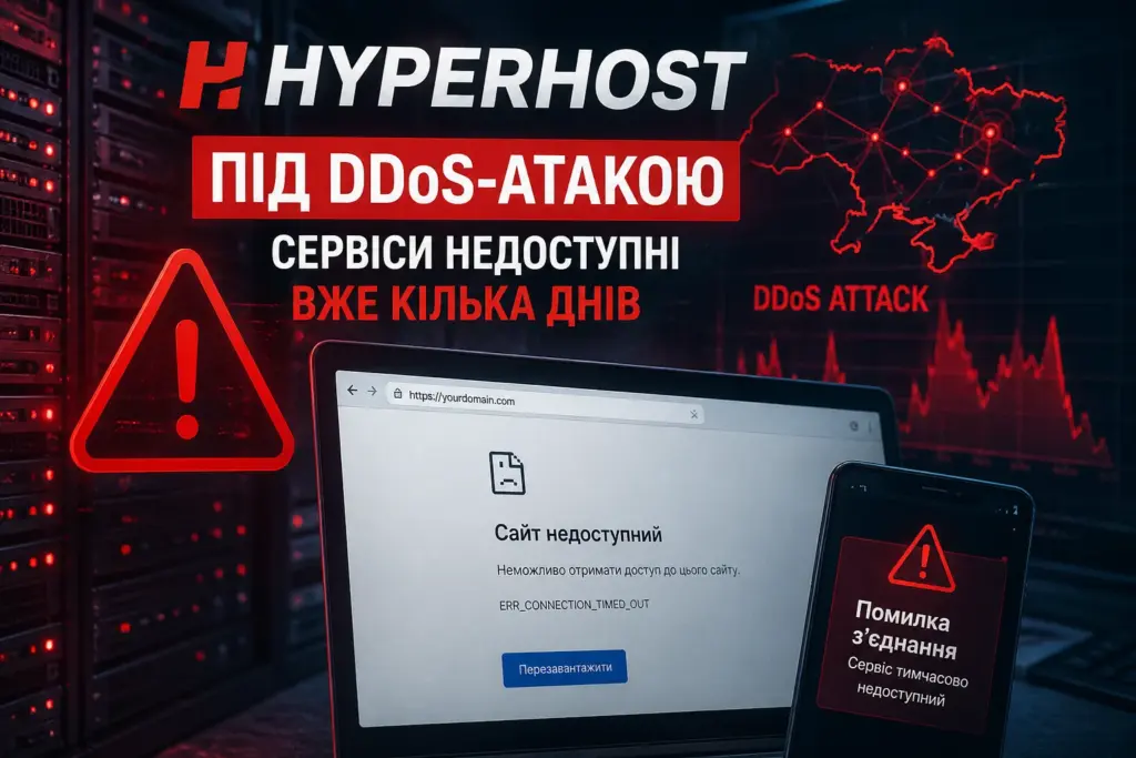 HyperHost під DDoS атакою — сервіси недоступні кілька днів
