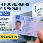 обмін посвідчення водія україна 2026 ціна та як зробити за один день