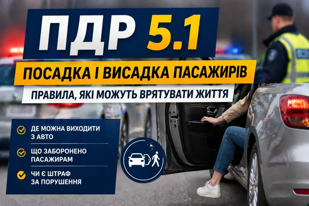 ПДР 5.1 посадка і висадка пасажирів правила