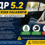 ПДР 5.2 обов'язки пасажирів правила безпеки в авто