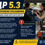 ПДР 5.3 що заборонено пасажирам правила безпеки