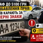 штраф за номерні знаки україна 2026 поліція перевірка авто номер