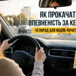 водій новачок за кермом впевненість водіння поради дорога місто