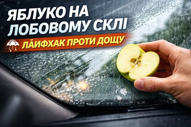 Розрізав яблуко і натер скло: простий лайфхак, який рятує під час дощу