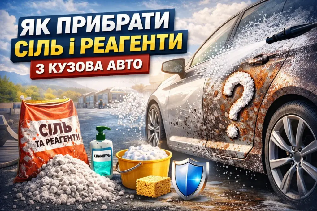 як прибрати сіль і реагенти з кузова авто після зими