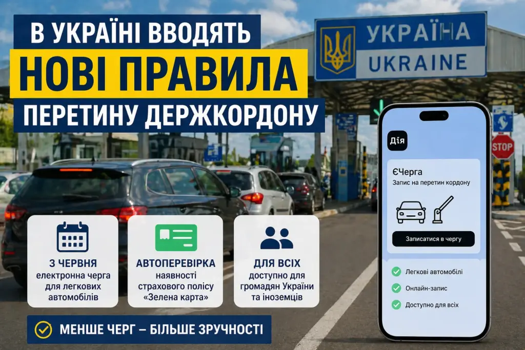 черга на кордоні Україна єЧерга електронний запис авто Дія