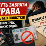 заберуть права без повістки Україна рішення суду водій обмеження керування