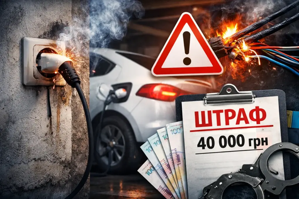 Зарядка електрокара від звичайної розетки в квартирі — ризик штрафу та перегріву проводки