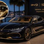 Розкішний електромобіль BYD Denza Z9 GT із золотими елементами та преміальним салоном