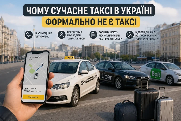 Чому сучасне таксі в Україні формально не є таксі