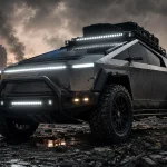 Tesla Cybertruck з броньованим експедиційним тюнінгом у постапокаліптичному стилі