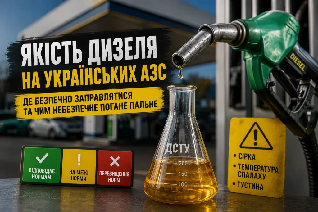 На українських АЗС знайшли дизель із небезпечними домішками